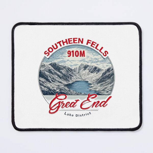Item preview, Great End Mountain Lake District Southern Fells Vintage Hiking Badge Design designed and sold by Blurbean.