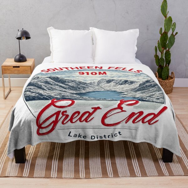 Item preview, Great End Mountain Lake District Southern Fells Vintage Hiking Badge Design designed and sold by Blurbean.