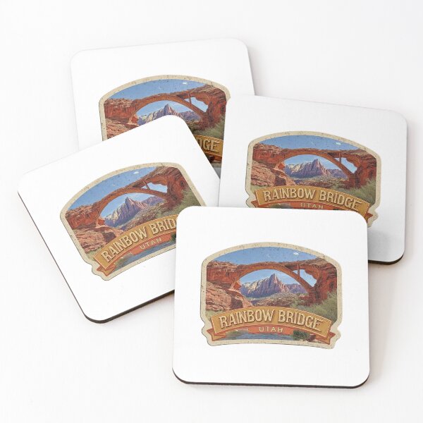 Item preview, Rainbow Bridge Utah Natural Arch Vintage Travel Sticker Design designed and sold by Blurbean.