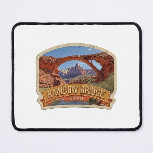 Item preview, Rainbow Bridge Utah Natural Arch Vintage Travel Sticker Design designed and sold by Blurbean.