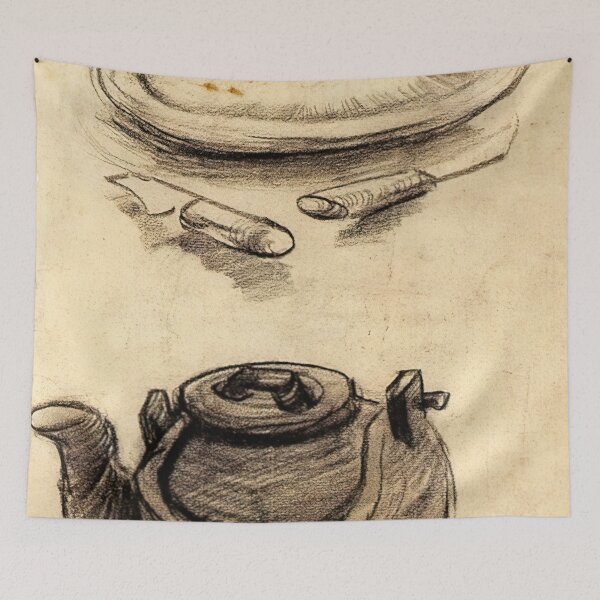 Item preview, Vincent Van Gogh - Plate With Cutlery And A Kettle designed and sold by st1art.