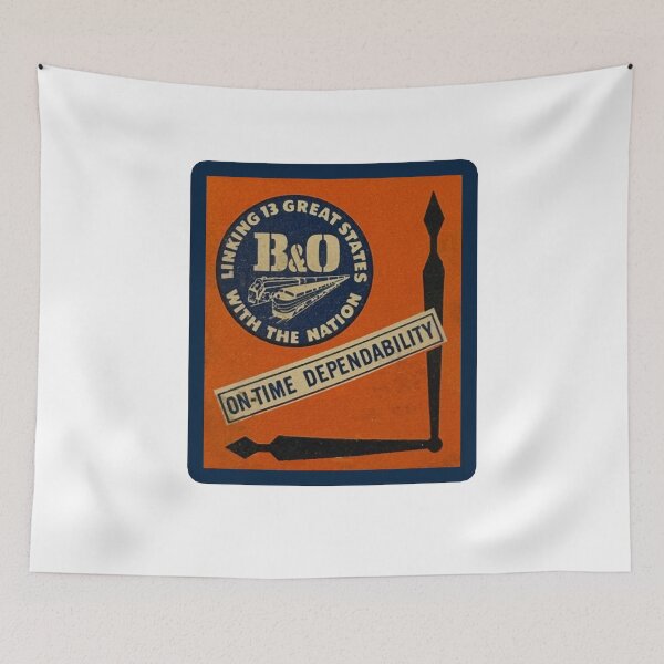 Item preview, Vintage Baltimore and Ohio Railroad - On Time Dependability designed and sold by QuayTradingCo.
