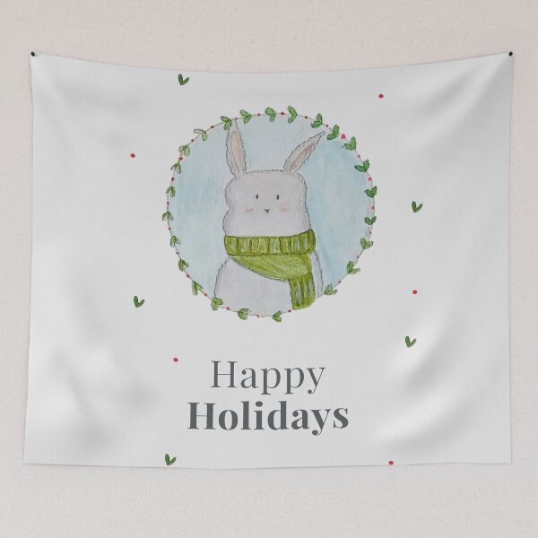 Item preview, Cute Christmas Bunny Soft Illustration designed and sold by ElizabethCoelho.