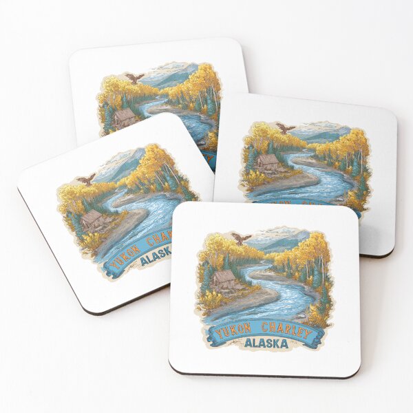 Item preview, Yukon Charley Rivers Alaska Wilderness Cabin Autumn Landscape Sticker designed and sold by Blurbean.