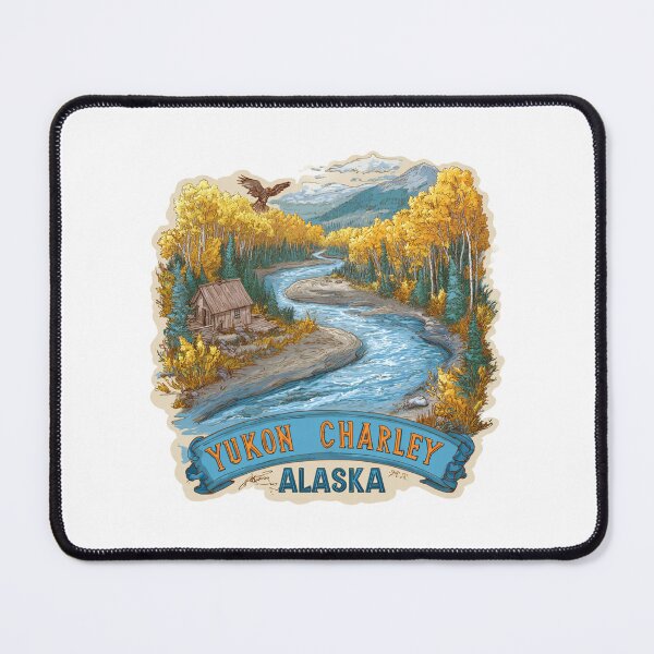 Item preview, Yukon Charley Rivers Alaska Wilderness Cabin Autumn Landscape Sticker designed and sold by Blurbean.