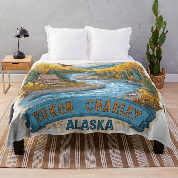 Item preview, Yukon Charley Rivers Alaska Wilderness Cabin Autumn Landscape Sticker designed and sold by Blurbean.