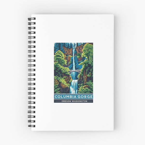 Item preview, Columbia River Gorge Multnomah Falls Oregon Washington Vintage Travel Poster designed and sold by Blurbean.
