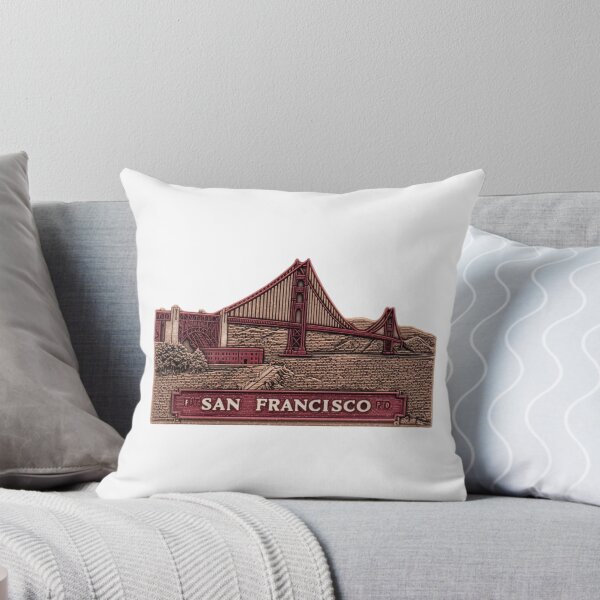 Item preview, San Francisco Golden Gate Bridge Vintage Wood Carved Relief Style Sticker  designed and sold by Blurbean.