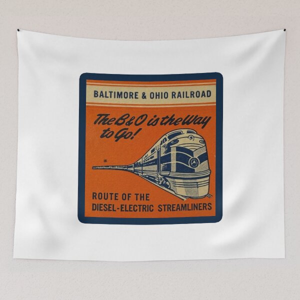 Item preview, Vintage Baltimore and Ohio Railroad - The B&O Is The Way To Go designed and sold by QuayTradingCo.