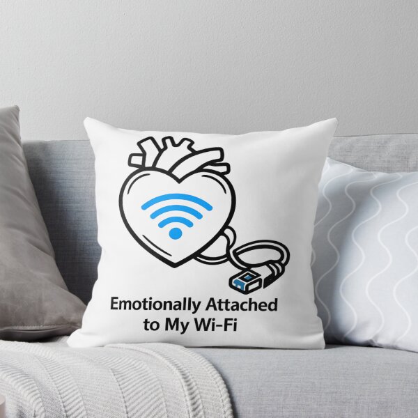 Item preview, Emotionally Attached to My Wi-Fi designed and sold by LioraStudio.