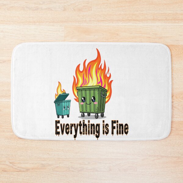 Item preview, Everything Is Fine Cute Dumpster Fire Funny Sarcastic Kawaii Meme Art  designed and sold by sky11PP.