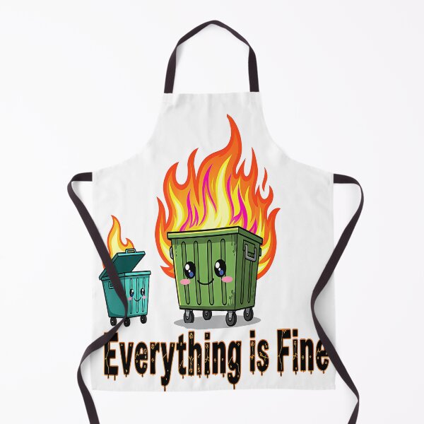 Item preview, Everything Is Fine Cute Dumpster Fire Funny Sarcastic Kawaii Meme Art designed and sold by sky11PP.