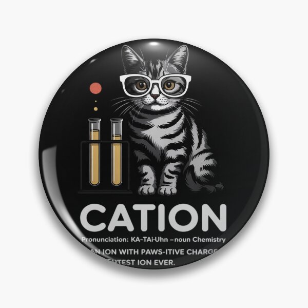 Item preview, Cation - Chemistry Humor Science Teacher Cat Pun designed and sold by nicomitchell.