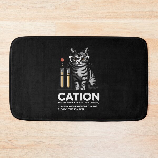 Item preview, Cation - Chemistry Humor Science Teacher Cat Pun designed and sold by nicomitchell.