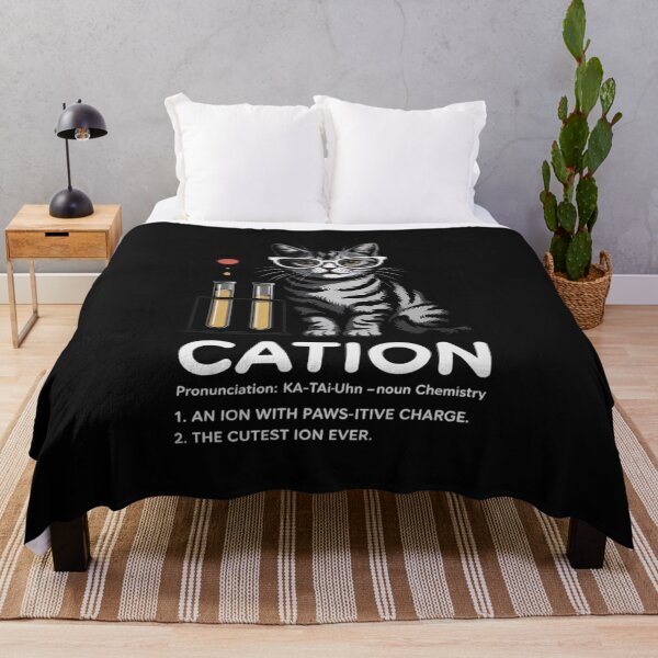Item preview, Cation - Chemistry Humor Science Teacher Cat Pun designed and sold by nicomitchell.
