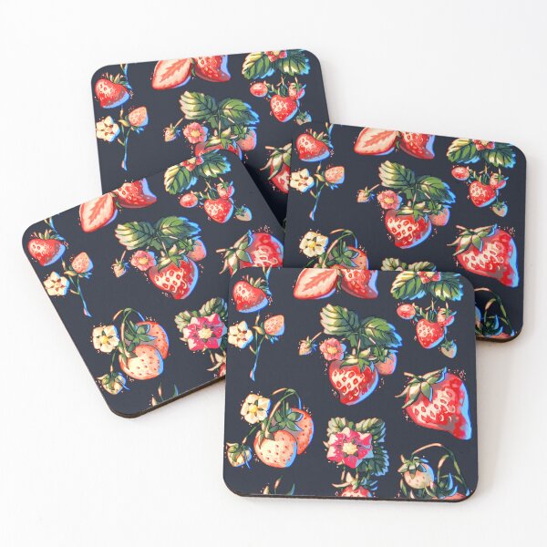 Item preview, Strawberry season painted juicy strawberries designed and sold by poki-art.