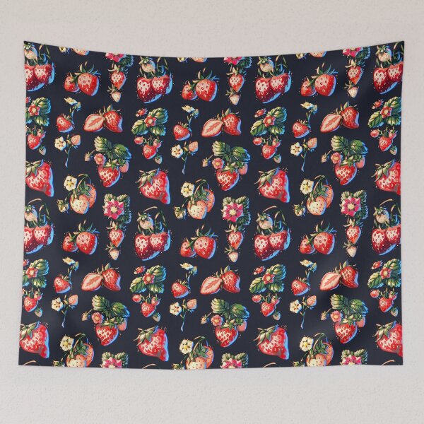 Item preview, Strawberry season painted juicy strawberries designed and sold by poki-art.