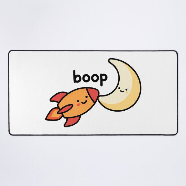 Item preview, Cute Space Rocket Booping The Moon Kawaii Nursery designed and sold by Mason-Pride.