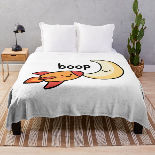 Item preview, Cute Space Rocket Booping The Moon Kawaii Nursery designed and sold by Mason-Pride.