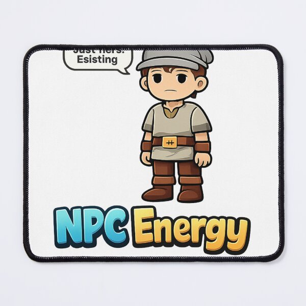 Item preview, NPC Energy – Funny Gen Z Meme Gaming Humor T-Shirt, Internet Culture Minimal Design designed and sold by LioraStudio.