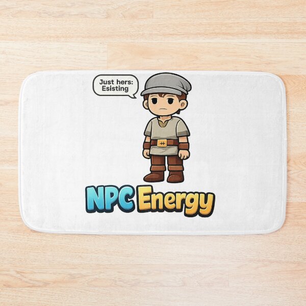 Item preview, NPC Energy – Funny Gen Z Meme  Gaming Humor T-Shirt, Internet Culture Minimal Design designed and sold by LioraStudio.