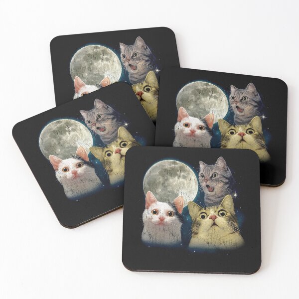 Item preview, Three Cats Moon, Funny Cat Meme designed and sold by SassCity.