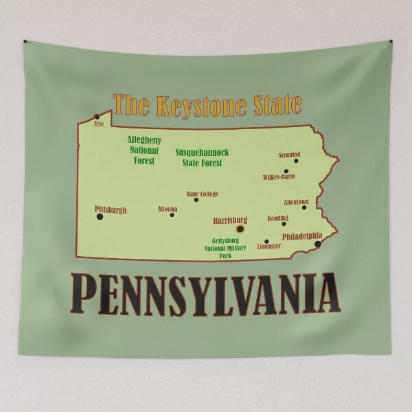 Item preview, Pennsylvania State Map designed and sold by Beery.