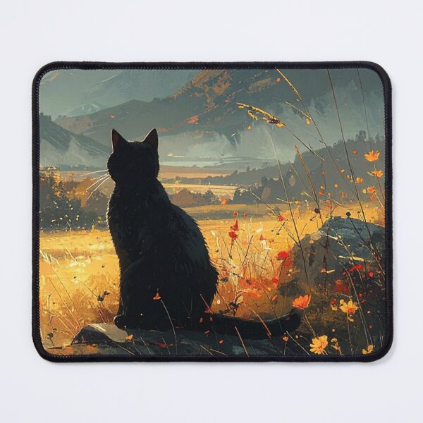 Item preview, Sitting Black Cat Poster designed and sold by vlvnek.