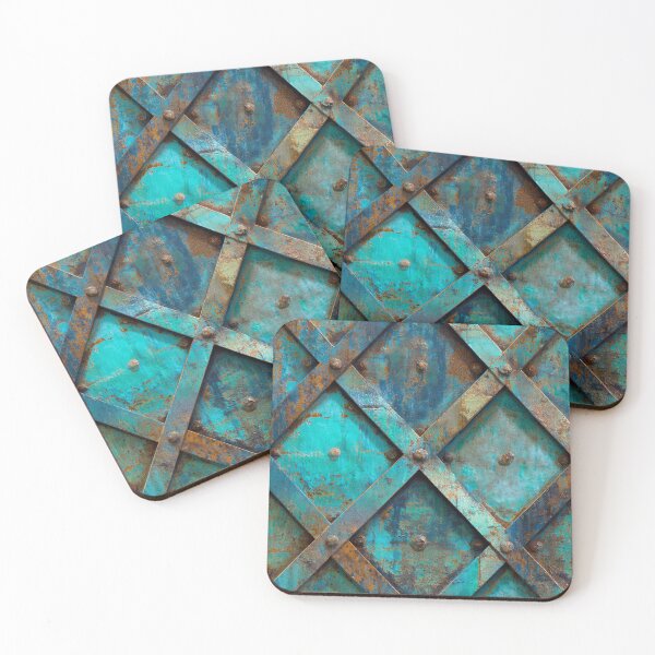 Item preview, Blue Grunge Metallic-Inspired Urban-Chic Design Art   designed and sold by DEC02.