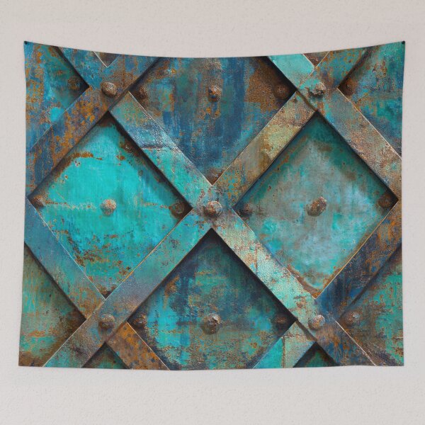 Item preview, Blue Grunge Metallic-Inspired Urban-Chic Design Art   designed and sold by DEC02.