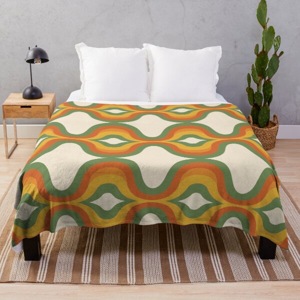 Item preview, 70s Retro Wavy Abstract - Earthy Boho Groovy Swirls Pattern designed and sold by DeeLulu.