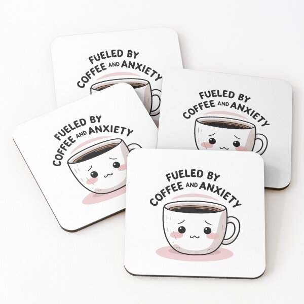 Item preview, Fueled by coffee and anxiety designed and sold by Arty Art.
