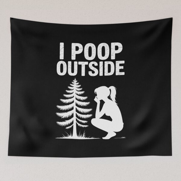 Item preview, Cool I Poop Outside Outdoor Pooping Lady Camping Gift designed and sold by andreaswest.