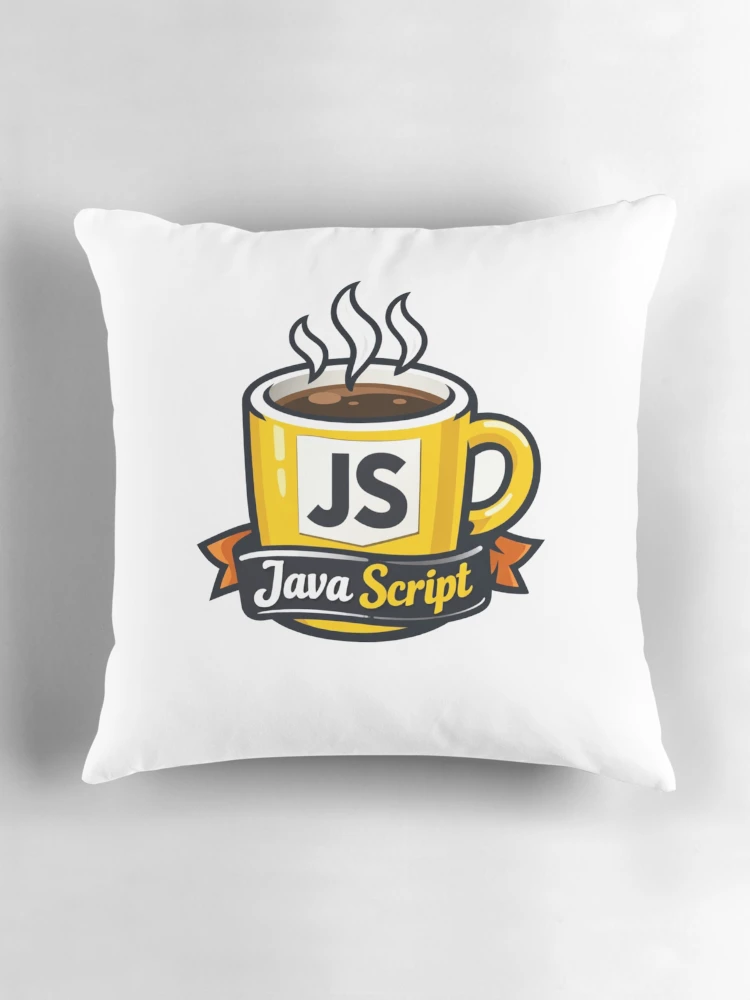 Thumbnail 3 of 4, Pillow, Java Script Coffee Mug Programmer Sticker designed and sold by LungTor.