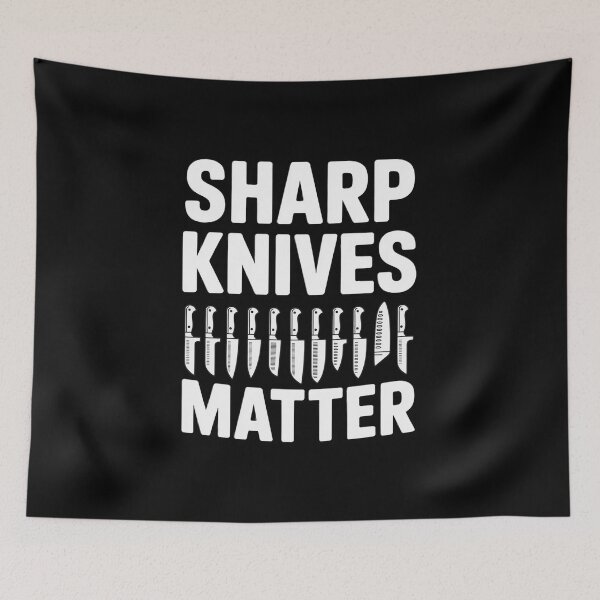Item preview, Sharp Knives Matter Butcher Meat Cutter Chef Knife designed and sold by andreaswest.