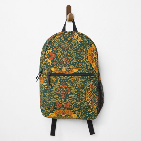 Item preview, "Retro Mandala in Muted Orange and Gold on Green Background Seamless Pattern designed and sold by shaang.