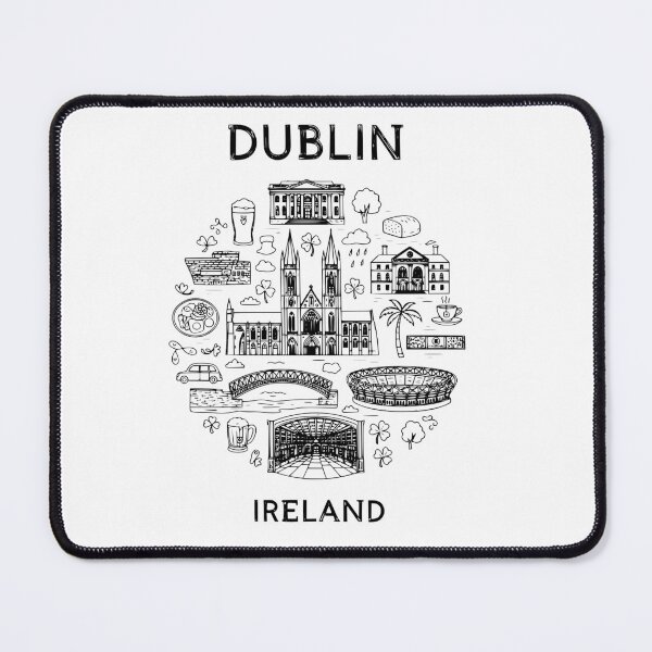 Item preview, Dublin Ireland - Great Cities of Europe - Line art of Dublin Architecture and Culture designed and sold by Kathunk Designs.