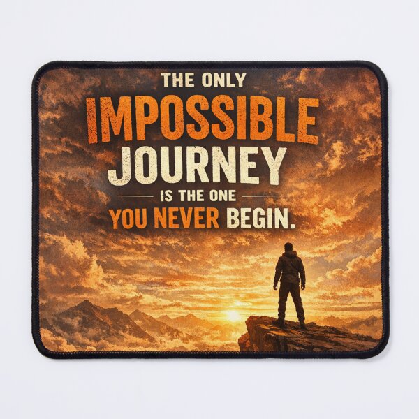 Item preview, The Only Impossible Journey You Never Begin Motivation designed and sold by Dariusz.K.