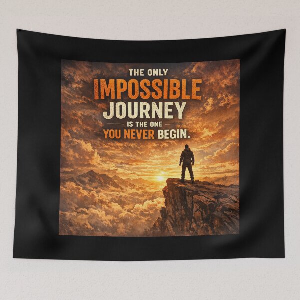Item preview, The Only Impossible Journey You Never Begin Motivation designed and sold by Dariusz.K.