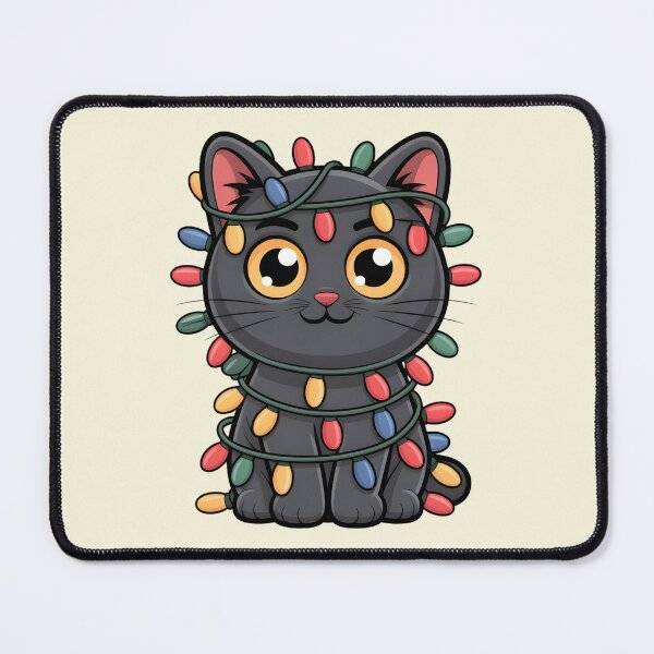 Item preview, Super Cute Kawaii Cat in Christmas Lights designed and sold by Mr-wow.