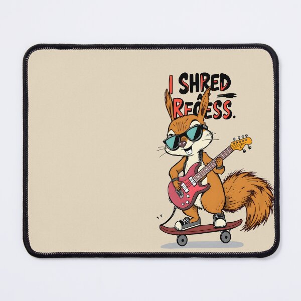 Item preview, Cool Squirrel Shredding Recess Rock Skater designed and sold by Amplify-n-Co.
