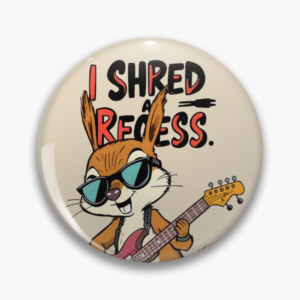 Item preview, Cool Squirrel Shredding Recess Rock Skater designed and sold by Amplify-n-Co.