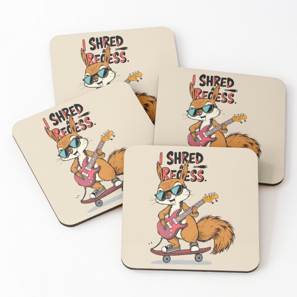 Item preview, Cool Squirrel Shredding Recess Rock Skater designed and sold by Amplify-n-Co.