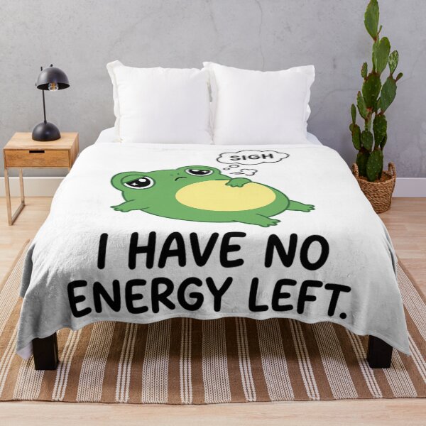 Item preview, No Energy Left - Cute Lazy Frog designed and sold by Mason-Pride.