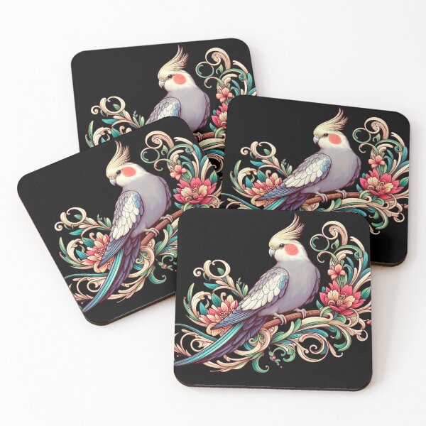 Item preview, Art noveau Cockatiel designed and sold by DogLord.