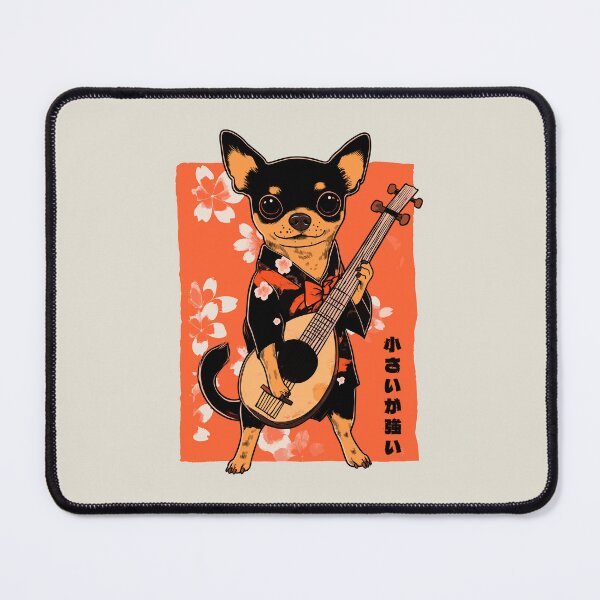 Item preview, Pinscher Musical Art Japanese Style Playing Biwa designed and sold by OrenjiArtShop.