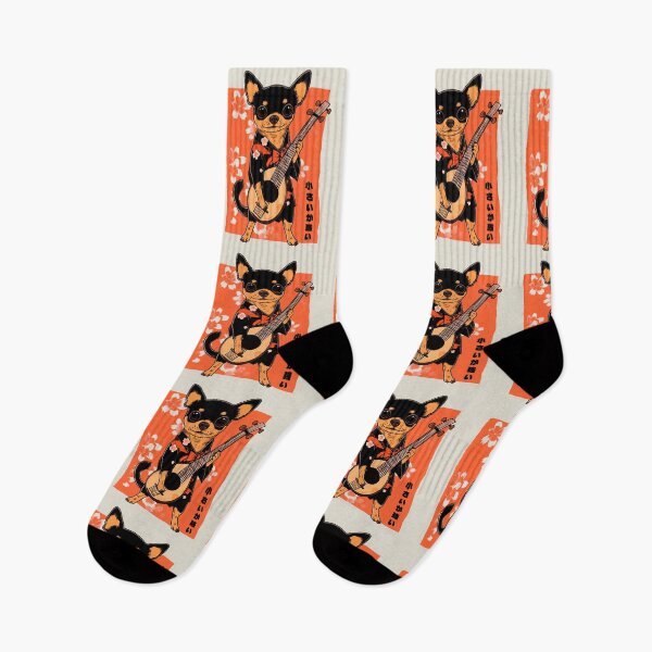 Item preview, Pinscher Musical Art Japanese Style Playing Biwa designed and sold by OrenjiArtShop.