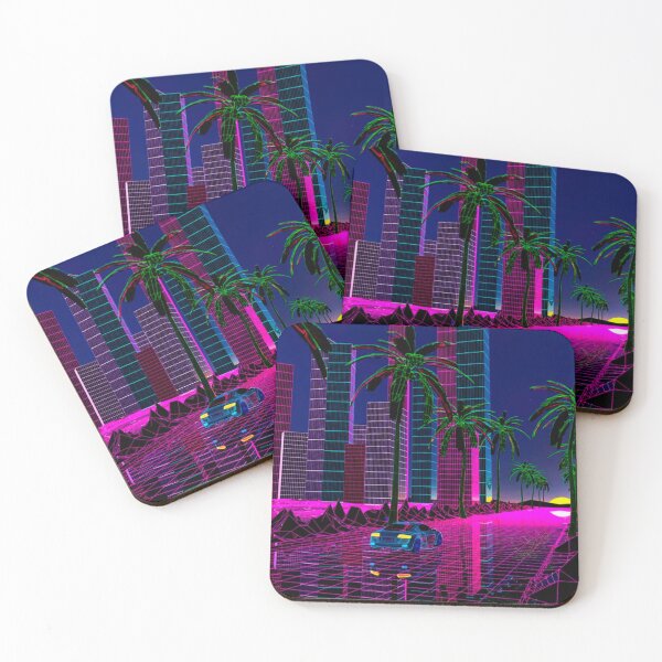 Item preview, Miami Synthwave Delorean street designed and sold by DogLord.