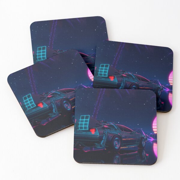 Item preview, Miami Synthwave Delorean road designed and sold by DogLord.