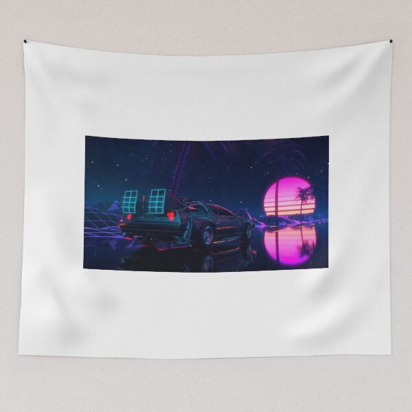 Item preview, Miami Synthwave Delorean road designed and sold by DogLord.